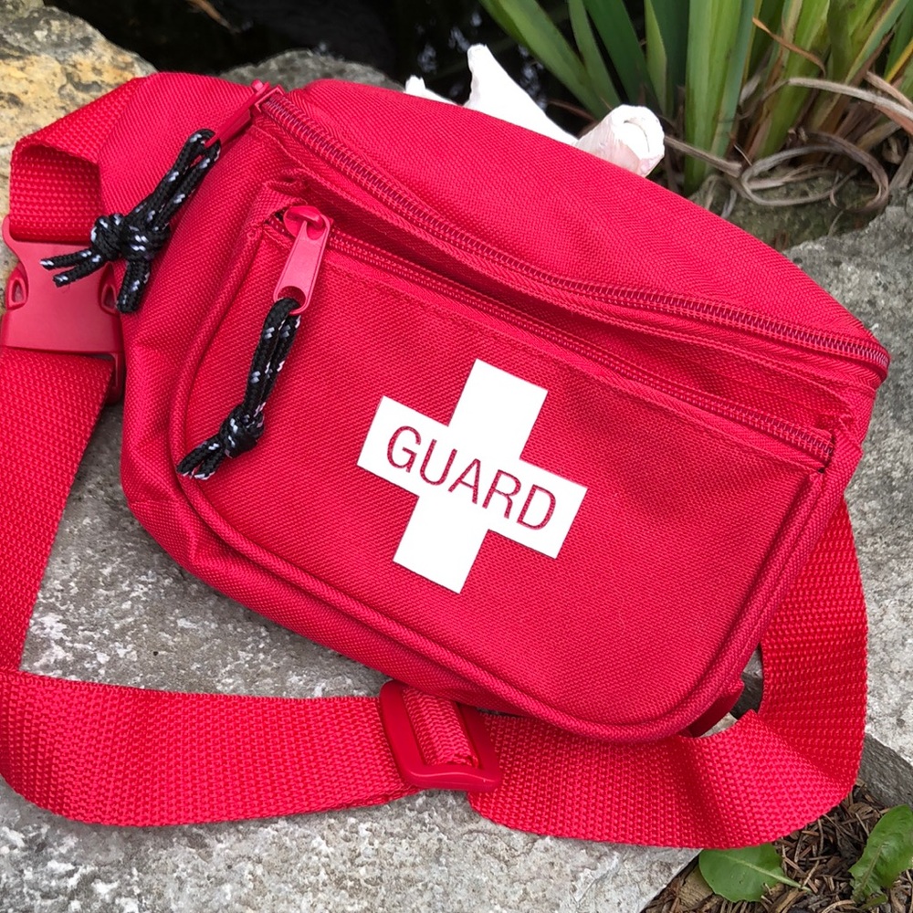 “Life Guard” Bum Bag-EUC-Vintage-Red